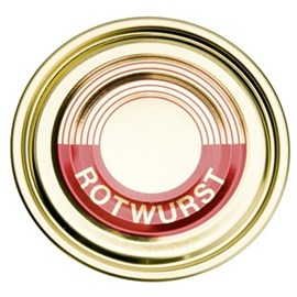 Deckel für Weißblechdosen 99 mm "Rotwurst" Produktbild