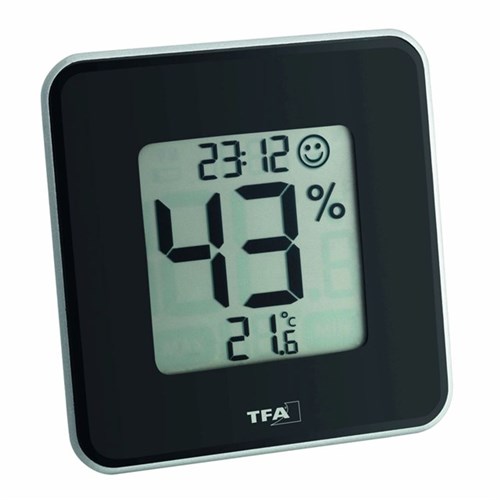 Thermo-Hygrometer, schwarz mit Digitalanzeige Produktbild 0 L