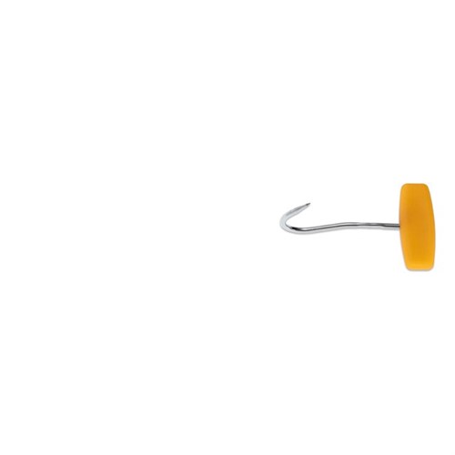 Hand-Ziehhaken, 14 cm mit orangem Kunststoffgriff, flach Produktbild 0 L