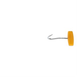 Hand-Ziehhaken, 14 cm mit orangem Kunststoffgriff, flach Produktbild