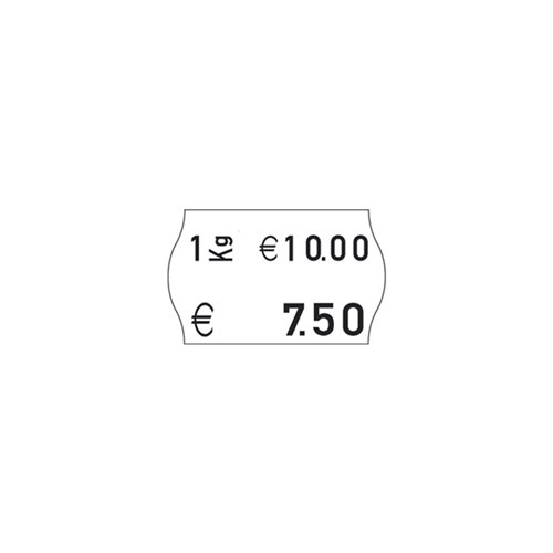 Meto-Etiketten f. Preisauszeichner 26 x 16 mm, weiß, Ro. 1200 St. Produktbild 0 L