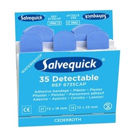 Salvequick-Pflasterstreifen, blau detektierbar, 35-teilig Produktbild