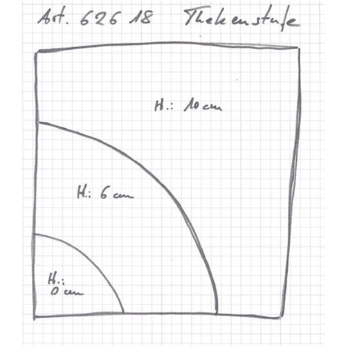 Thekenstufe 3-stufig 60 x 80 x 10 cm, Kunstschiefer Produktbild 0 L