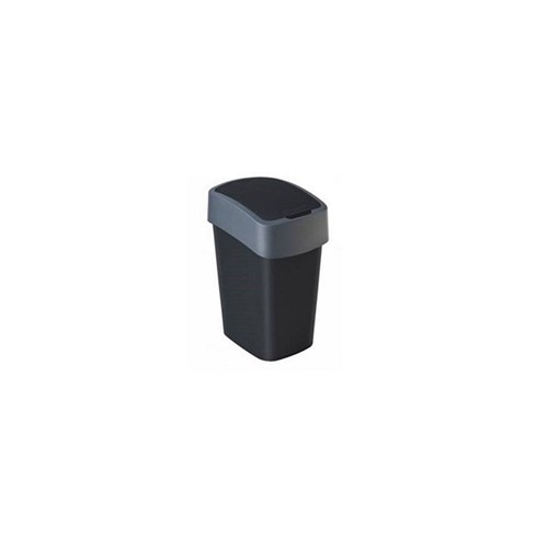 KU-Abfalleimer, schwarz/anthrazit 10 L, HxBxT: 350x189x235 mm Produktbild 0 L