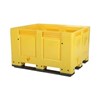 Palettenbox HDPE gelb, 670 L 1200 x 1000 x 790 mm, 3 Kufen Produktbild