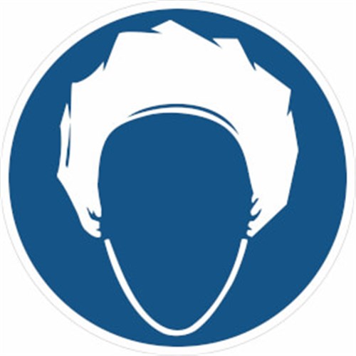 Gebotsschild "Kopfhaube tragen", blau Produktbild 0 L