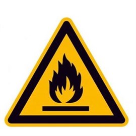 Warnschild Klebefolie "feuergefährlichen Stoffen" Produktbild