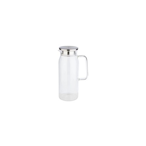 Glaskaraffe mit Edelstahldeckel D.: 10 cm, H.: 26 cm, 1,5 L Produktbild 0 L