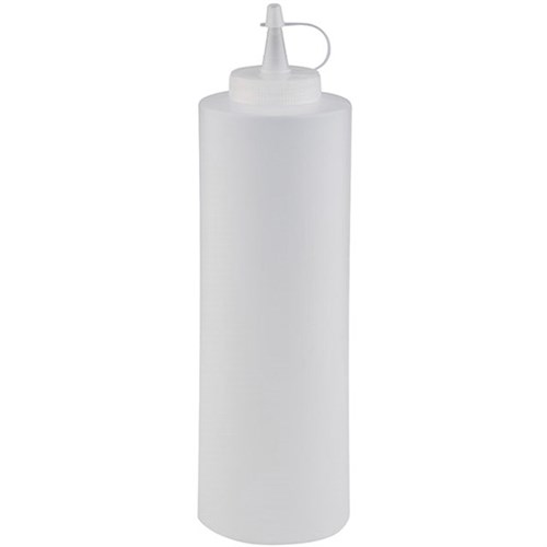 Quetschflasche weiß 0,7 L, 24 cm hoch, 7 cm Durchm. Produktbild 1 L