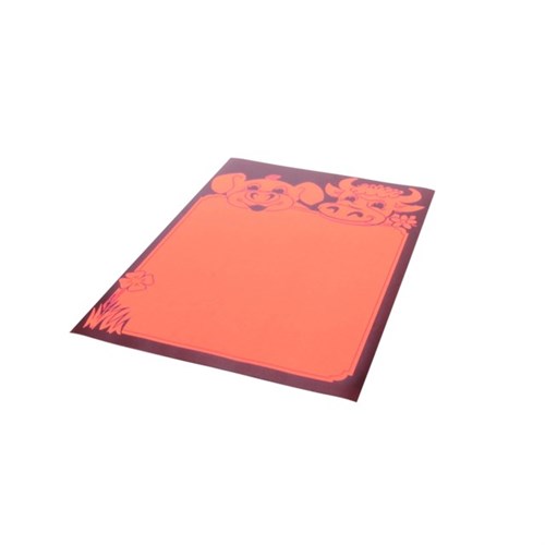 Plakatpapier DIN A2 rot Rind-/Schweinekopf Produktbild 0 L