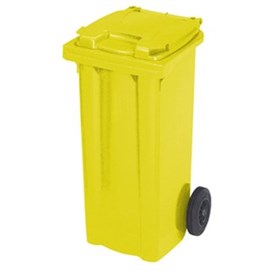 Mülltonne-Kunststoff, gelb Inh.: 120 L / fahrbar Produktbild