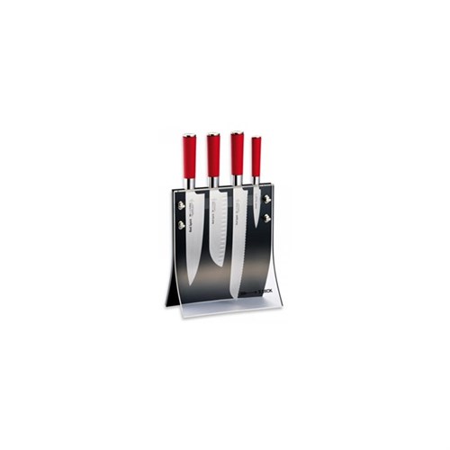 Dick-Messerblock Acryl "4 Knives", schwarz 8177200, 4-teilig, bestückt "Red Spirit" Produktbild 0 L