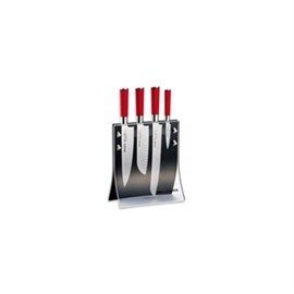 Dick-Messerblock Acryl "4 Knives", schwarz 8177200, 4-teilig, bestückt "Red Spirit" Produktbild
