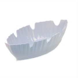 Melamin-Palmblattschüssel APS weiß, 40 x 18,5 x 10 cm Produktbild
