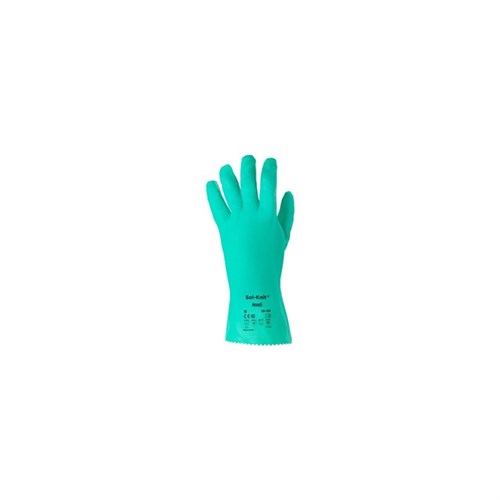 Handschuh Sol-Knit Gr. 7 grün, Nitril, 310 mm lang Produktbild 0 L