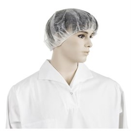 Einweg-Baretthauben PP Gr. XL weiß, Pack 100 St. Produktbild