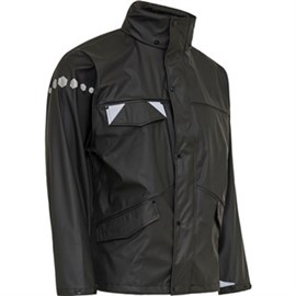 Regen-Jacke Gr. M schwarz, PU/Polyester Produktbild