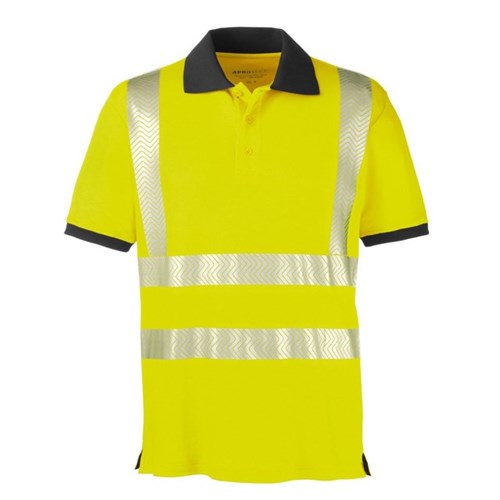 Warnschutz-Poloshirt Gr. 3XL leuchtgelb/grau Produktbild 0 L