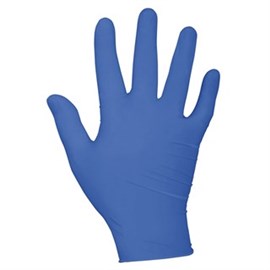 Nitril-Einweghandschuhe lang Gr. S blau, puderfrei, Pack 100 St. Produktbild