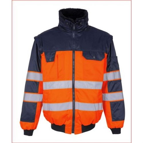 Pilot-Warnschutzjacke Livigno Gr. M orange/marine, 80% Polyester,20% Baumwolle/Teflon Produktbild 0 L