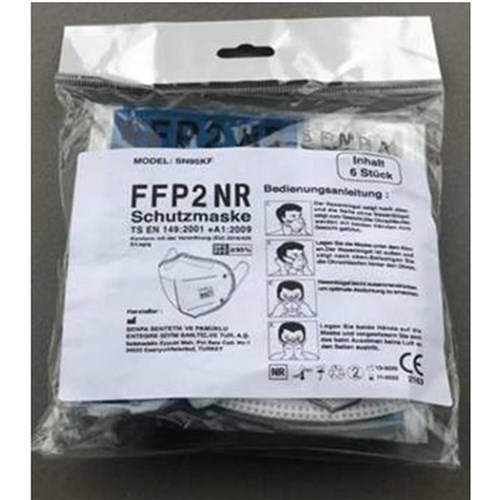 Feinstaub-Atemschutzmaske ohne Ausatemventil, Schutzklasse FFP2 NR Produktbild 0 L