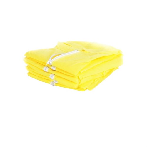 Einweg-Kittel PP Gr. XXL gelb, mit Stehkragen und Reißverschluss Produktbild 0 L
