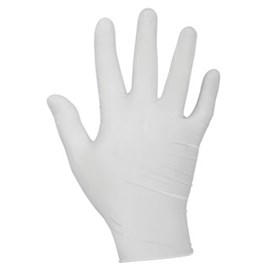Nitril-Einweghandschuhe Gr. L weiß, puderfrei, Pack 100 St. Produktbild