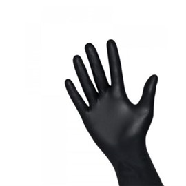 Nitril-Einweghandschuhe Gr. S schwarz, puderfrei, Pack 100 St. Produktbild