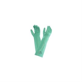 Handschuh Sol-Vex Gr. 7 grün, Nitril, 455 mm lang Produktbild