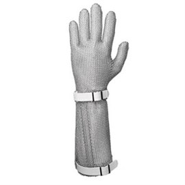 Stechschutzhandschuh Niroflex Easyfit detektierbar weiß/ Gr. S, lange Stulpe Produktbild
