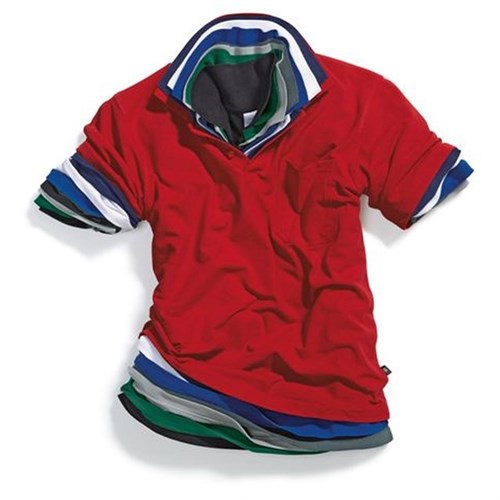 Polo-Shirt  Gr. L, d.-blau 100% BW, m. Brusttasche Produktbild 0 L