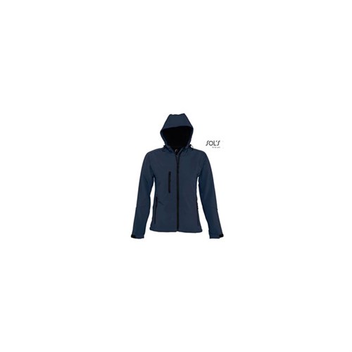 Softshell-Jacke Damen Gr. S dunkelblau, mit Kapuze Produktbild 0 L