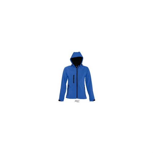 Softshell-Jacke Damen Gr. S royalblau, mit Kapuze Produktbild 0 L