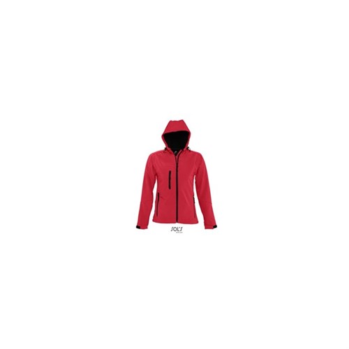 Softshell-Jacke Damen Gr. S rot, mit Kapuze Produktbild 0 L