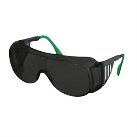 Schweißerschutzbrille Uvex 9161 Level 6, Körper schwarz, Bügel grün Produktbild