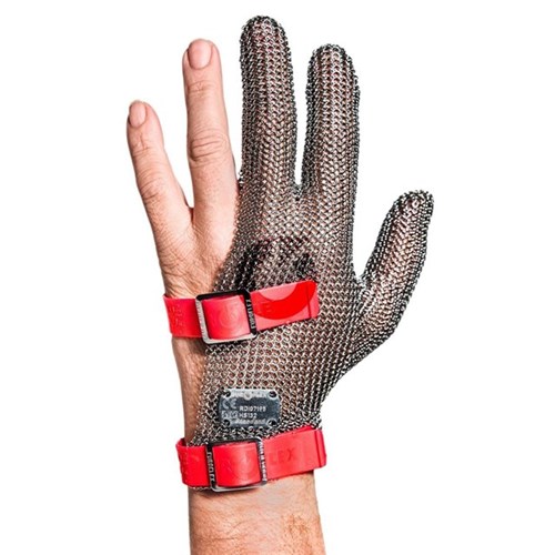 Dreifinger-Stechschutzhandschuh Euroflex rot/ Gr. M, ohne Stulpe Produktbild 0 L