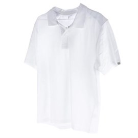 Polo-Shirt Unisex Gr. XXS, weiß Mischgewebe, 70cm Länge Produktbild