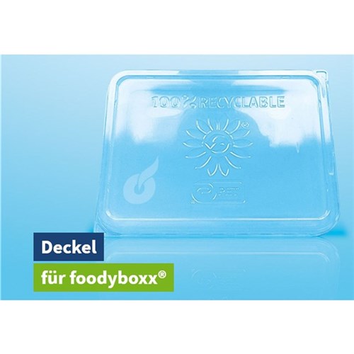 Deckel für PP-Menüschale "foodyboxx" transparent 234 x 187 x 20 mm, Kt. 300 St. Produktbild 0 L