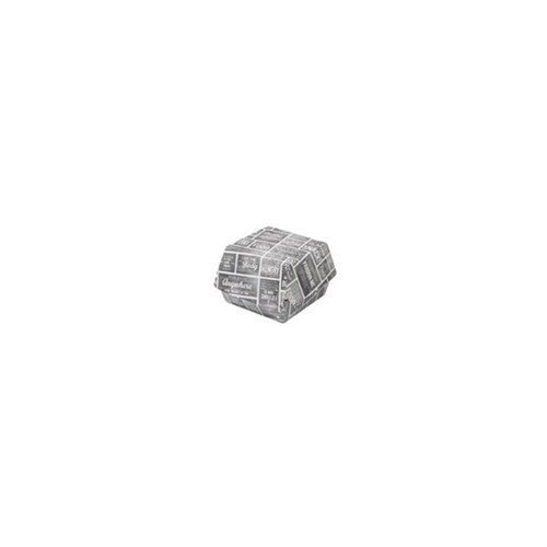 Hamburger-Box klein - Papier grau/weiß, 90 x 90 x 70 mm, Kt. 300 St. Produktbild 0 L