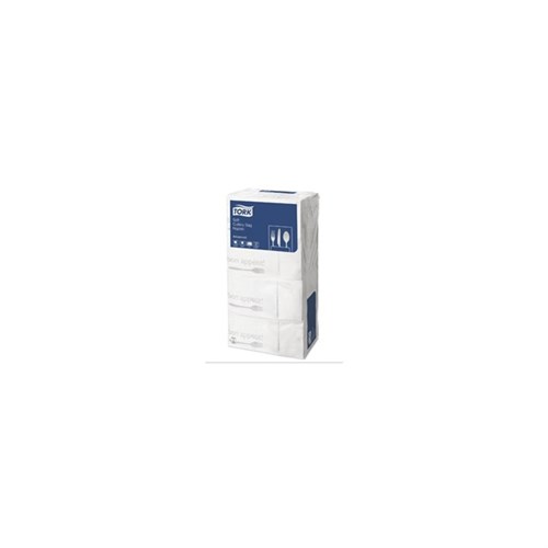 Serviettentasche Tork Soft weiß für Besteck gefaltet 20 x 9,7 cm, 3-lagig, Kt. 1200 St. Produktbild 0 L