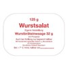Deckel rechteckig weiß, Druck: "Wurstsalat 125 g" Produktbild