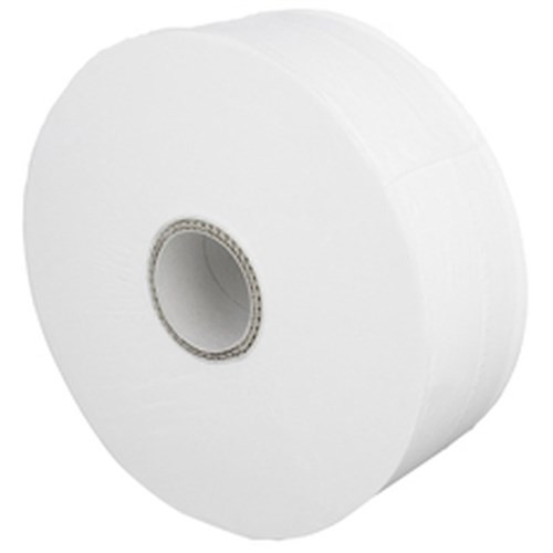 Jumbo-Toilettenpapier, Zellstoff 2-lagig, hochweiß, Ro. 350 m, Ro. 1363 Blatt Produktbild 0 L