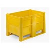 Palettenbox HDPE gelb, 500 L 1200 x 800 x 740 mm, 2 Kufen Produktbild