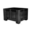 Palettenbox HDPE schwarz, 670 L 1200 x 1000 x 760 mm, 4 Füße Produktbild