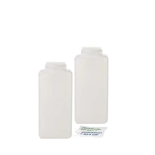 Ersatzflasche für Seifenspender 2 Aufkleber Seife + Desinfektion Produktbild 0 L