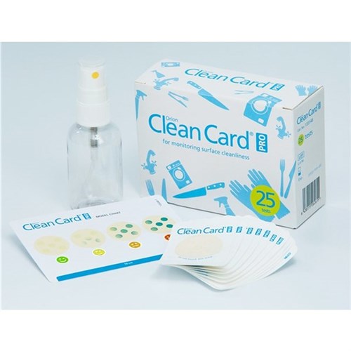 Clean Card® PRO Starter-Kit, Pack 25 St. Abreibetest mit Farbvergleichskarte zur Auswertung Produktbild 0 L