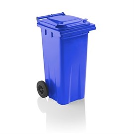 Mülltonne-Kunststoff, blau Inh.: 120 L / fahrbar Produktbild