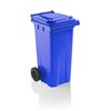 Mülltonne-Kunststoff, blau Inh.: 120 L / fahrbar Produktbild