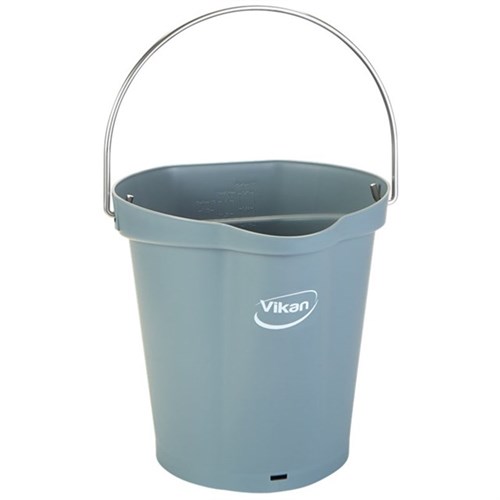 Hygieneeimer-Vikan, grau 5688-88 / 6 Liter/Ausguss+Skala Produktbild 0 L