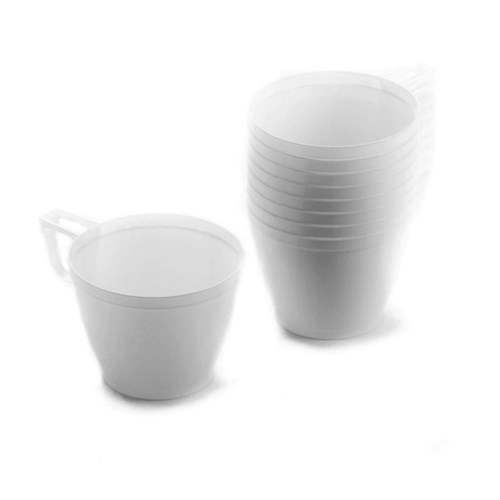 Kunststoff-Kaffeetassen weiß, 160 ml, Pack 50 St. Produktbild 0 L